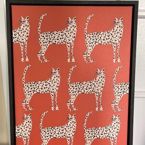 Framed Cat Art Print | Kate and Laurel Sylvie Cheetahs | 18x24 |